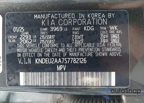 2025 Kia Seltos S from USA, damaged, VIN KNDEU2AA7S7782126